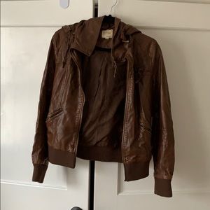 Silence and noise faux leather jacket